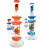 TATTOO WATER PIPE WITH GLASS RINGS